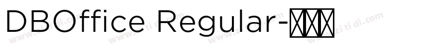 DBOffice Regular字体转换